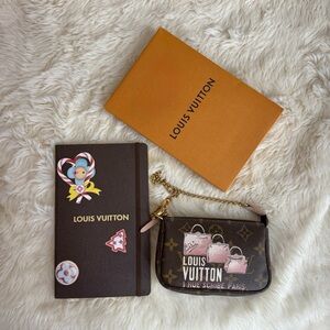 💕🤩Auth Louis Vuitton mini Pochette 1 I Rue Scribe Paris lady’s lightest luggage